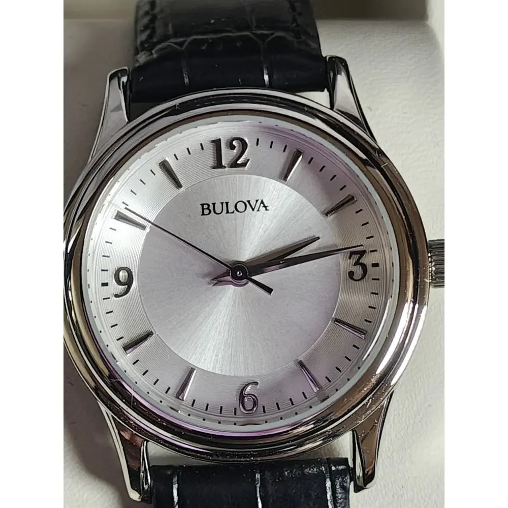 BULOVA 96T58 30mm Silver Dial Classic Ladies Watch Needs Battery (Included)